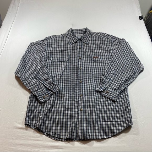 Carhartt Shirt Men’s X- Large Checkered long sleeve cotton Casual Button Down - Picture 8 of 8